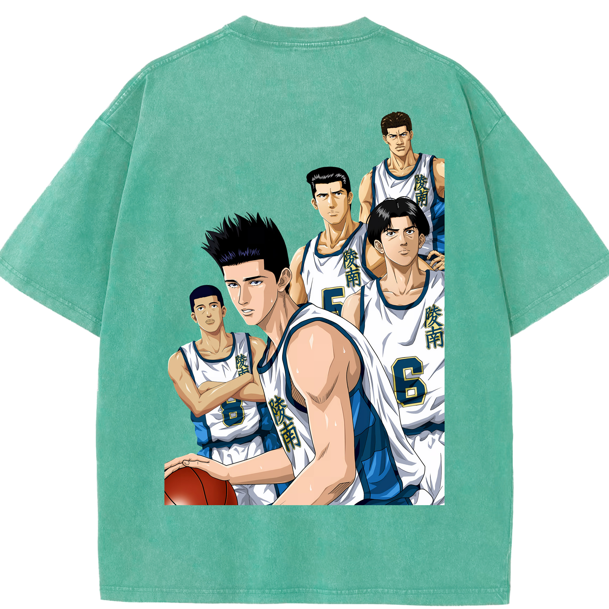 （画像用） SLAM DUNK／スラムダンク 綿100% ヴィンテージ風 半袖Tシャツ（背面プリント）